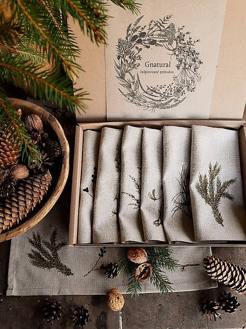 Úžitkový textil - Darčekové balenie prestieraní zima - 17895140_