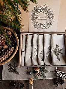 Úžitkový textil - Darčekové balenie prestieraní zima - 17895140_