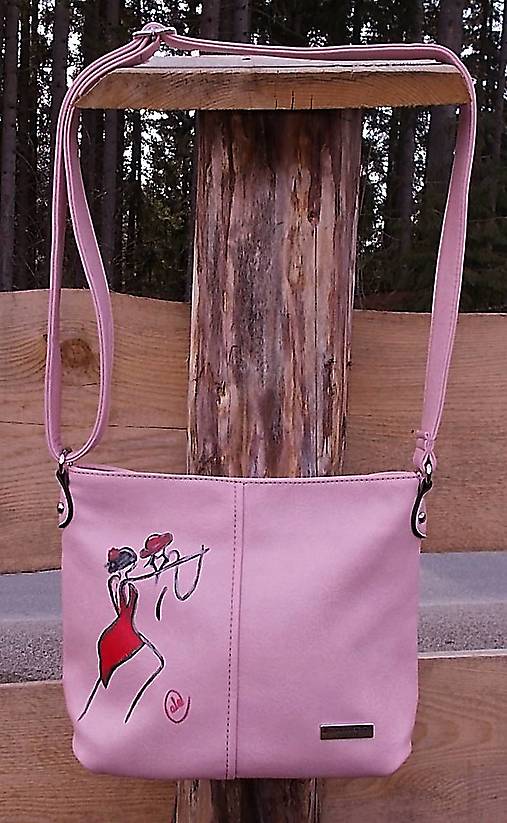 Kabelky - Vášnivá crossbody "Tango Night" - ručne maľovaný originál - 17896478_