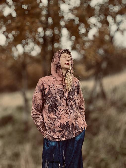 mikina ecoprint ruzova