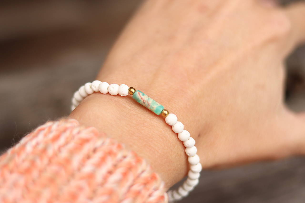 Náramok láva a jaspis regalit