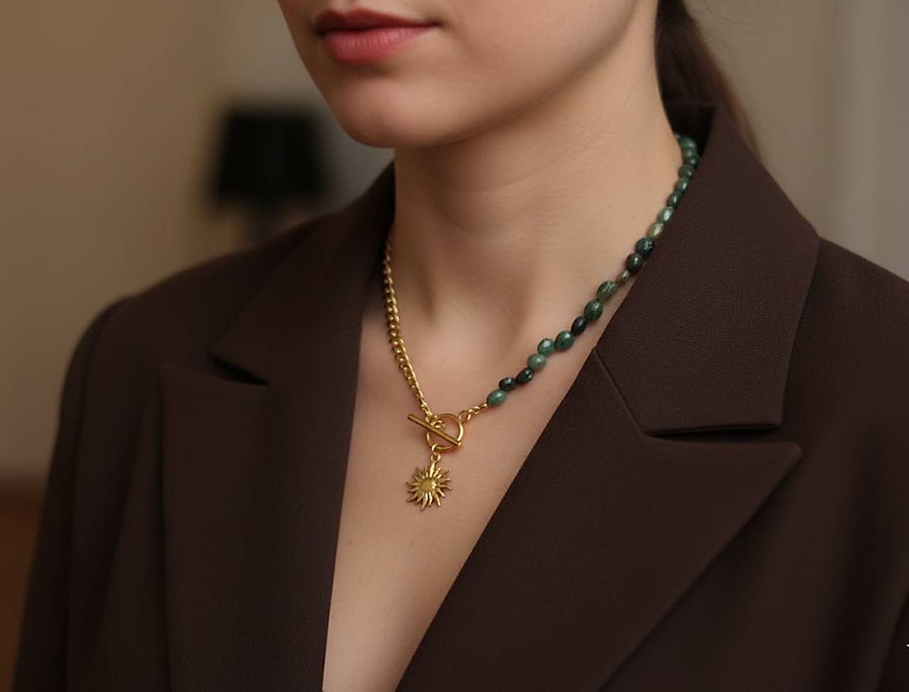 Náhrdelník indický achát