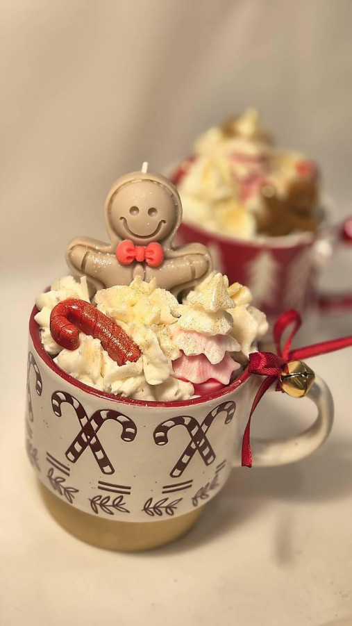 Sójová sviečka v hrnčeku - Perníček