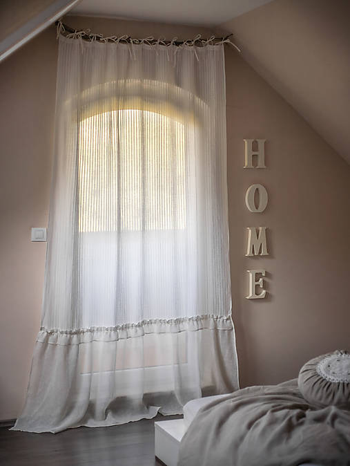 Úžitkový textil - Prírodná záclona Lorenza - 17894959_