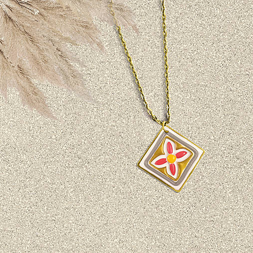 Náhrdelníky - Zlaté kvitnutie - prívesok - 17895402_