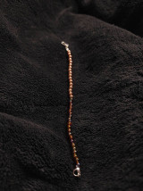 Náramky - Bronzový, hnedý dámsky korálkový náramok - Strong - 17895886_