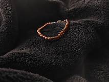 Náramky - Bronzový, hnedý dámsky korálkový náramok - Strong - 17895887_