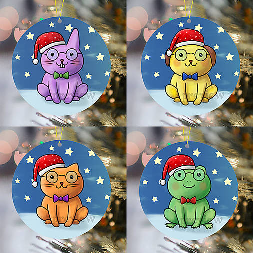 Dekorácie - Factcheckers kreslené vianočné ozdoby - 17896570_