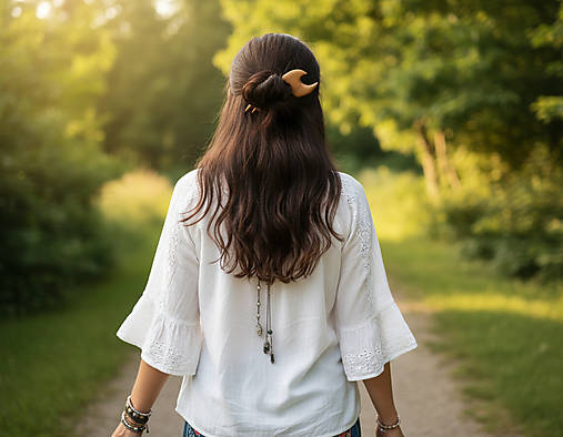 Ozdoby do vlasov - Drevená ihlica do vlasov - 17898638_