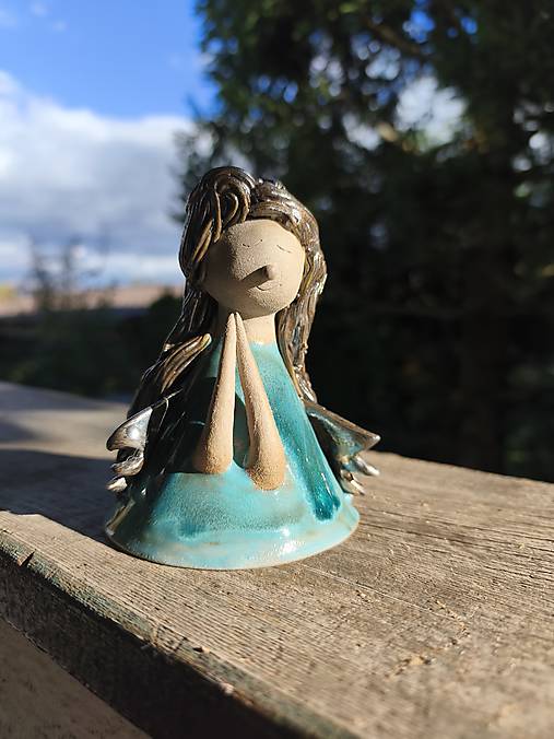 Dekorácie - Anjelik tyrkysový. - 17898300_