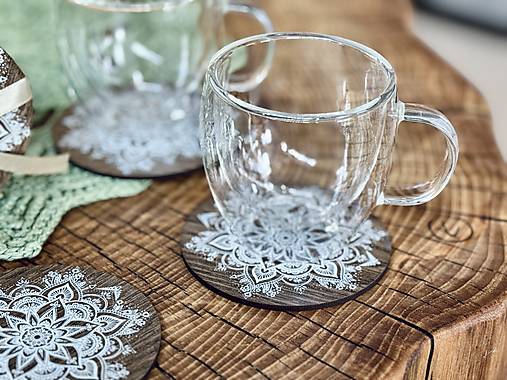 Príbory, varešky, pomôcky - Drevená podšálka Mandala - 17898285_