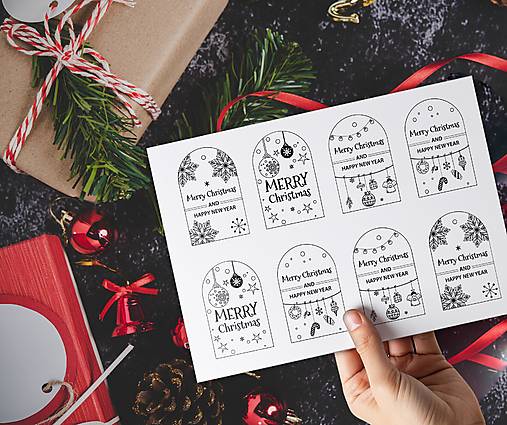 Úložné priestory & Organizácia - Menovky PDF na darčeky – Darujeme - 17898358_