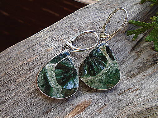 Strieborné náušnice Ag925 Serafinit