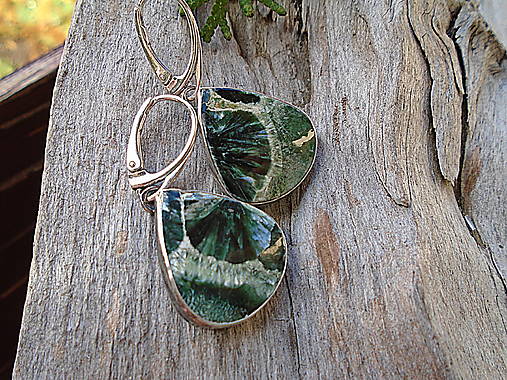 Strieborné náušnice Ag925 Serafinit