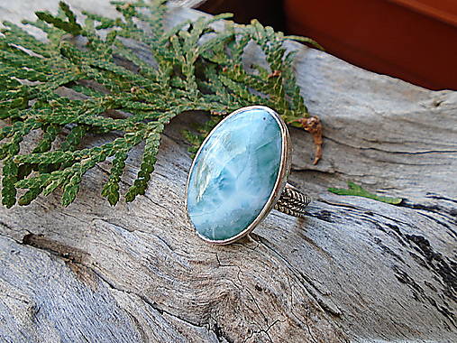 Strieborny prsteň Ag 925 Larimar