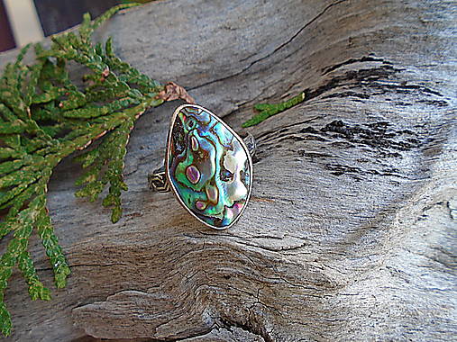 Strieborny prsteň Ag 925 Paua mušľa