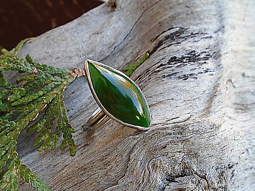 Strieborny prsteň Ag 925 Nefrit