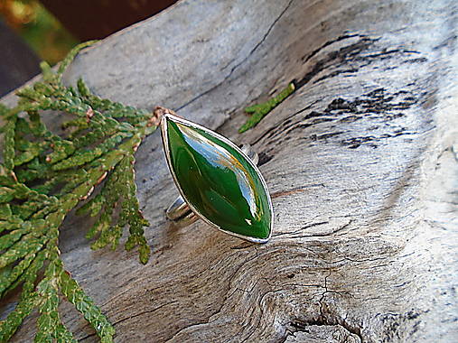 Strieborny prsteň Ag 925 Nefrit