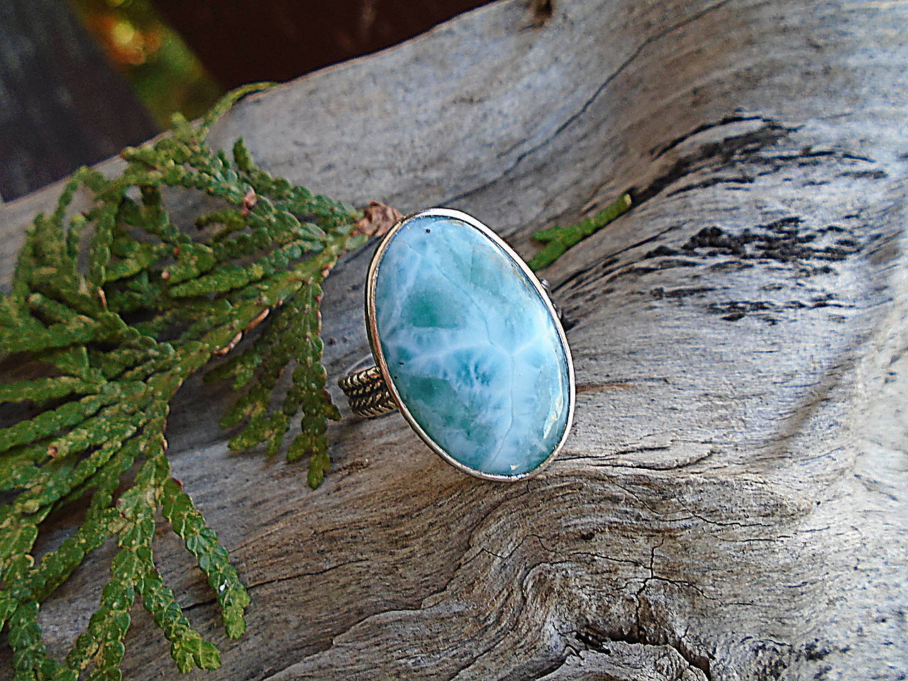 Strieborny prsteň Ag 925 Larimar