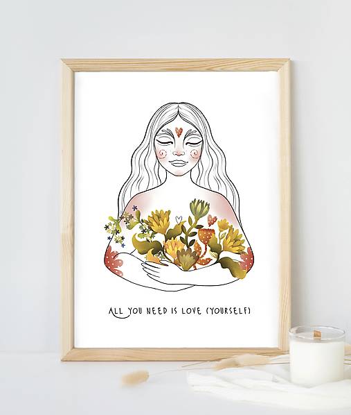 Grafika - All you need is love (yourself) - Láskavá grafika - 17898971_