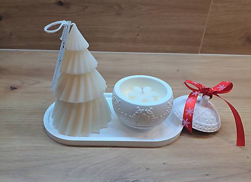 Sada svietnik, sviečka,  tácka