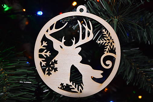 Dekorácie - Drevená vianočná ozdoba na stromček 4 - 17896951_