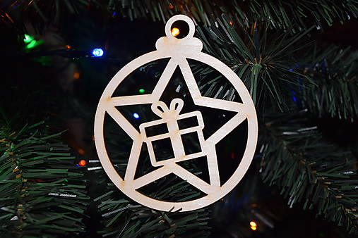 Dekorácie - Drevená vianočná ozdoba na stromček 6 - 17896958_