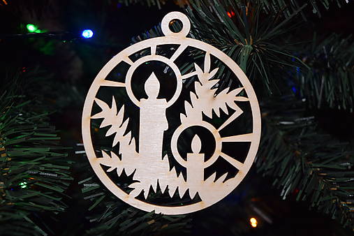 Dekorácie - Drevená vianočná ozdoba na stromček 8 - 17896963_