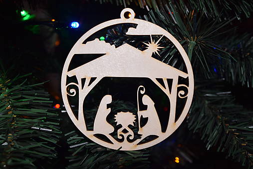 Dekorácie - Drevená vianočná ozdoba na stromček 10 - 17896970_