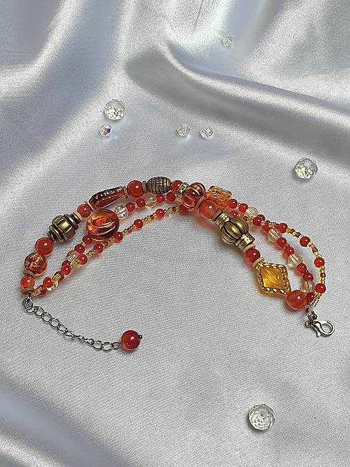 Trio náramok s karneolom