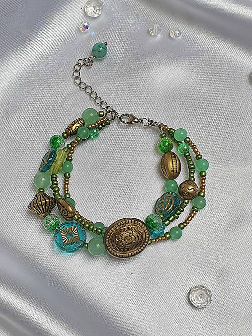 Trio náramok s avanturínom