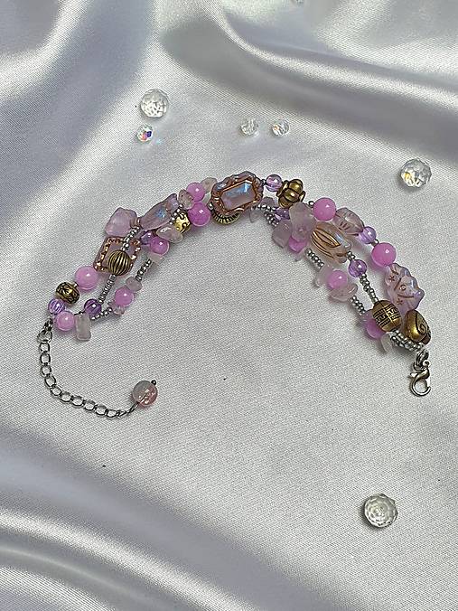 Trio náramok s levanduľovým ametystom