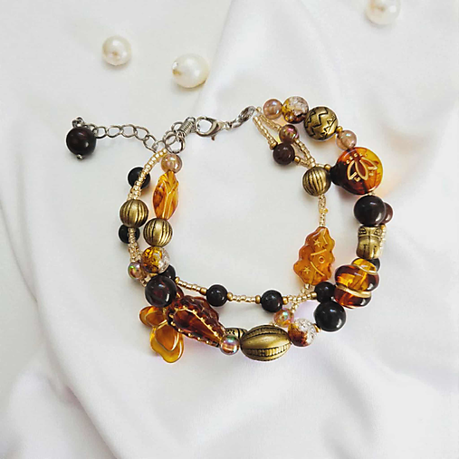 Trio náramok s brekciovým jaspisom