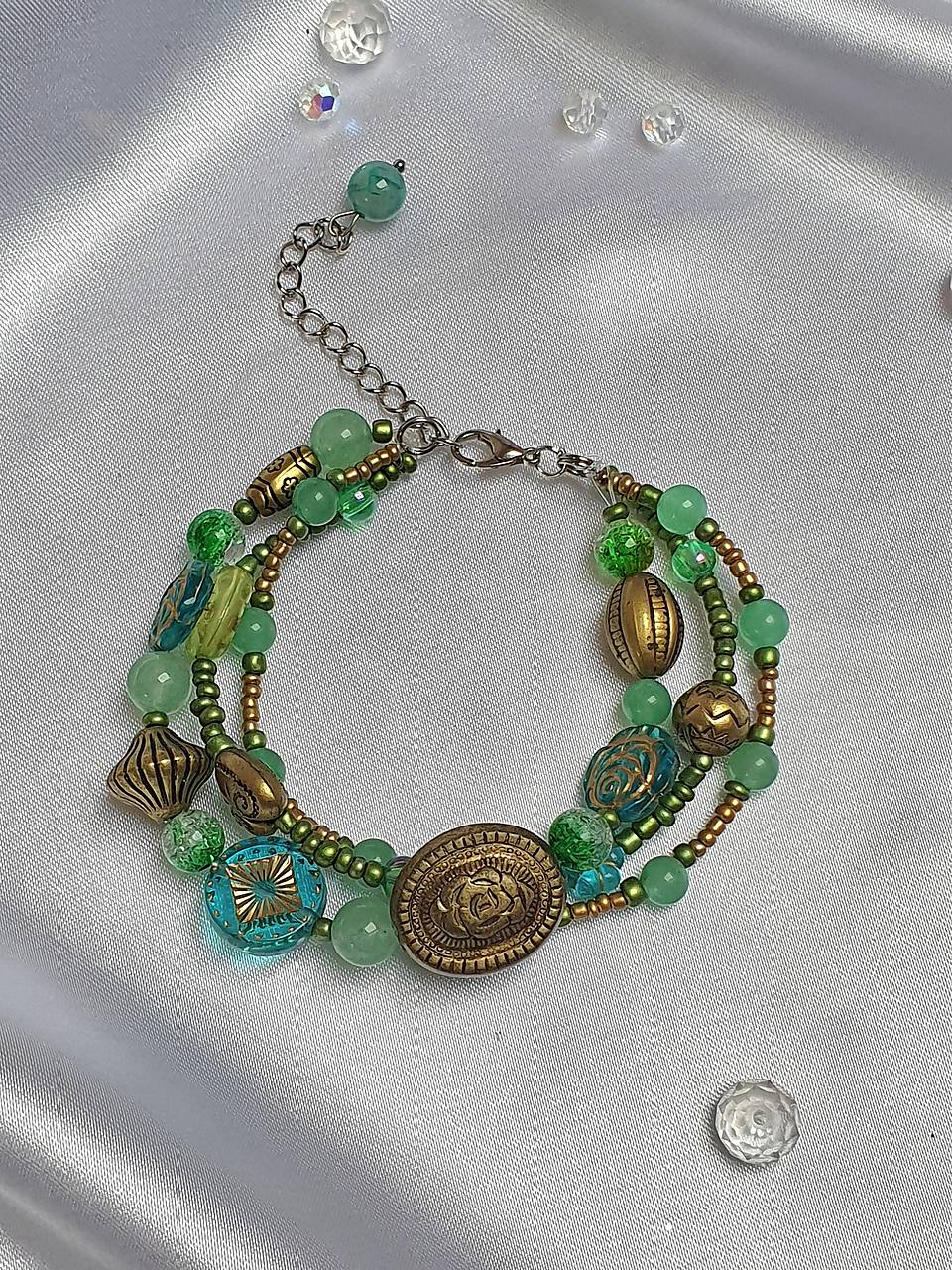 Trio náramok s avanturínom