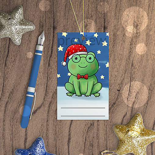 Úložné priestory & Organizácia - Factcheckers vianočné menovky (žabka) - 17897702_