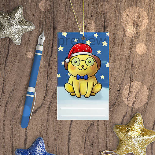 Úložné priestory & Organizácia - Factcheckers vianočné menovky (psík) - 17897703_