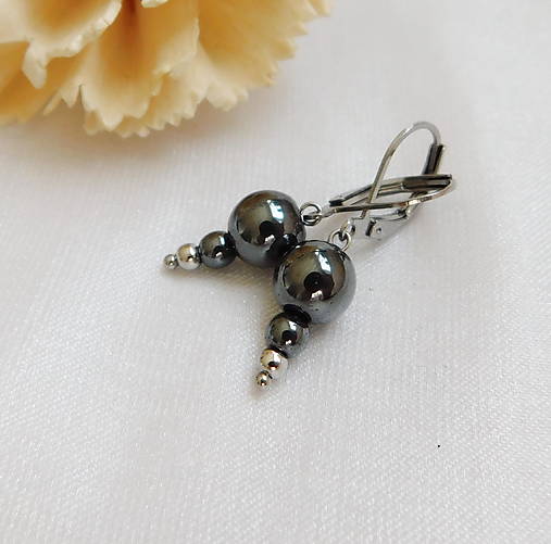 Náušnice - Hematit - 17901856_