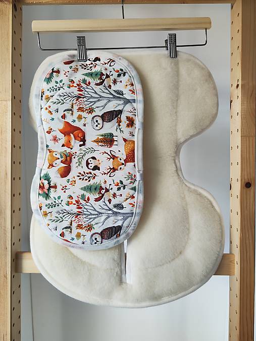 Detský textil - Vlnienka podložka do autosedačky 0+  Nuna Arra  Flex 100% Merino top super wash Natural  Srnka - 17901185_