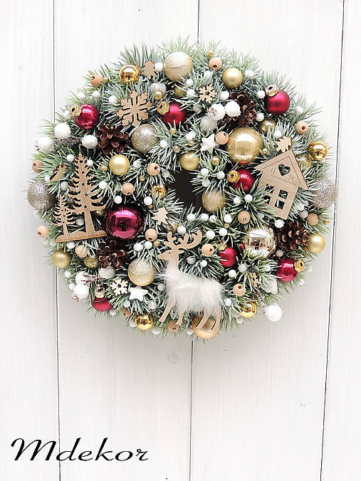 Dekorácie - Vianočný veniec - 17900956_