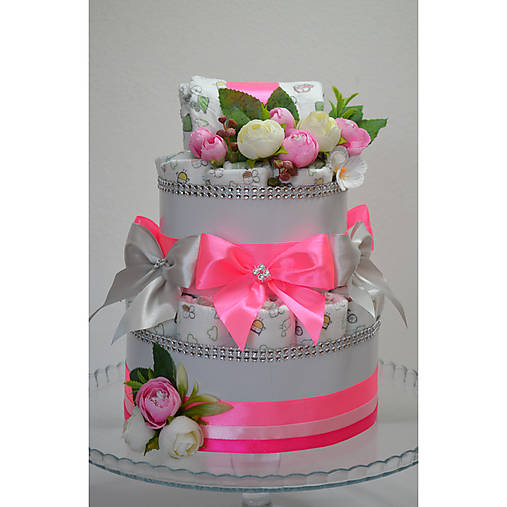 Plienková torta - ružová