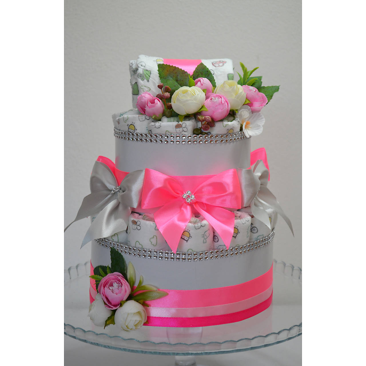 Plienková torta - ružová