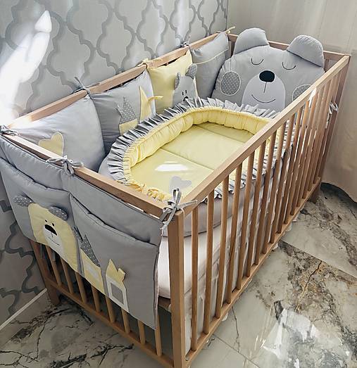 Detský textil - Bavlnený set do postieľky - 17902336_