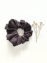  - Basic MAXI scrunchie (Hnedo-čierna) - 17900506_