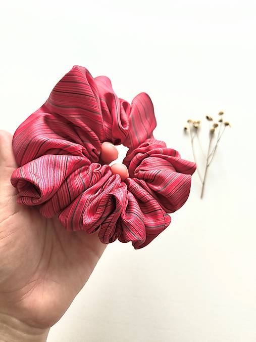 Basic MAXI scrunchie (Ružová)