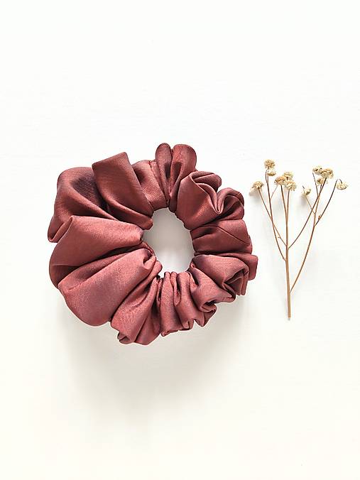 Basic MAXI scrunchie (Hnedo-tehlová)