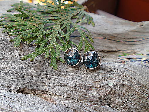 Strieborné náušnice Ag925 Kyanit