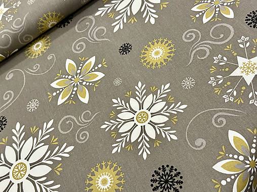 100% BAVLNA STOF FRANCÚZSKO/SNEHOVÉ VLOČKY