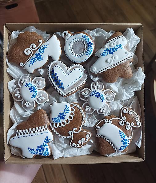 Dekorácie - Voňavá kazeta modrý ornament - 17902592_