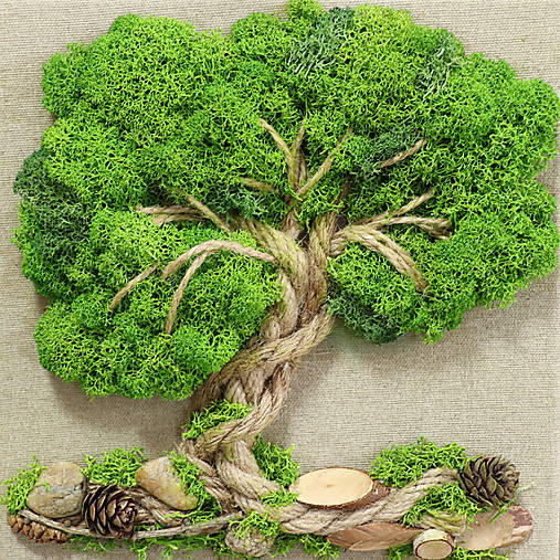 Machový obraz Strom (25x25cm)