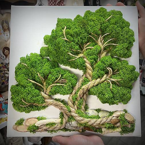 Machový obraz Strom (40x40 cm)